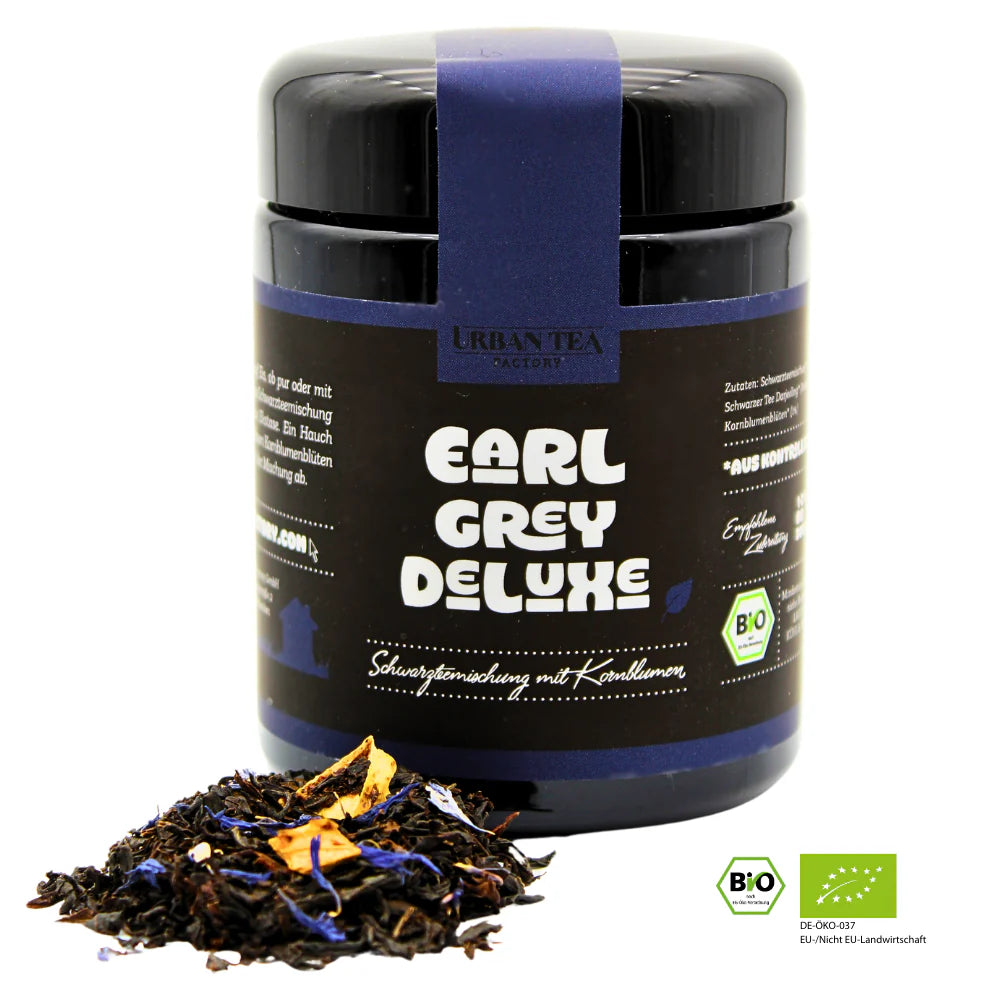 Earl Grey Deluxe – Bio-Schwarzteemischung mit Bergamotte & Kornblumen (50g)