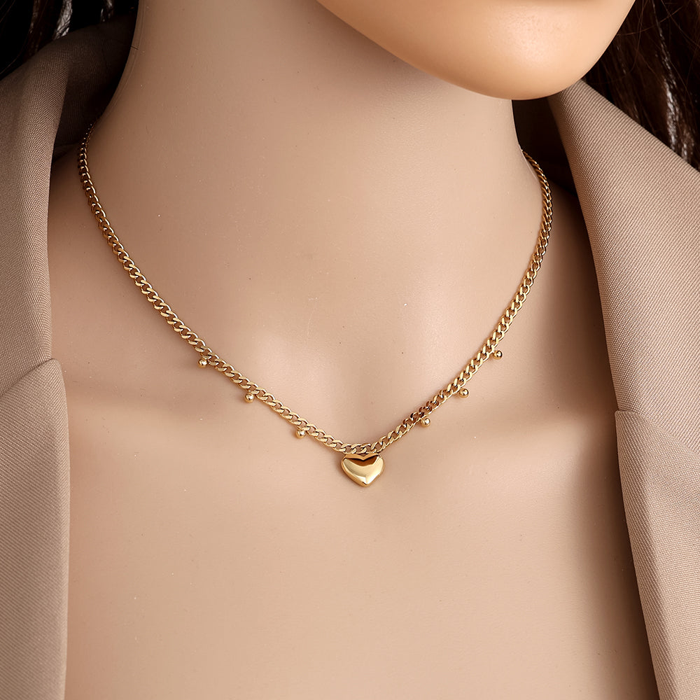 Golden Heart Dots Kette