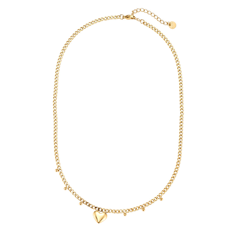 Golden Heart Dots Kette