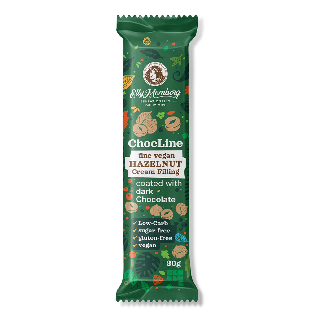ChocLine Haselnuss 30g – Vegane Schokolade ohne Zuckerzusatz & glutenfrei