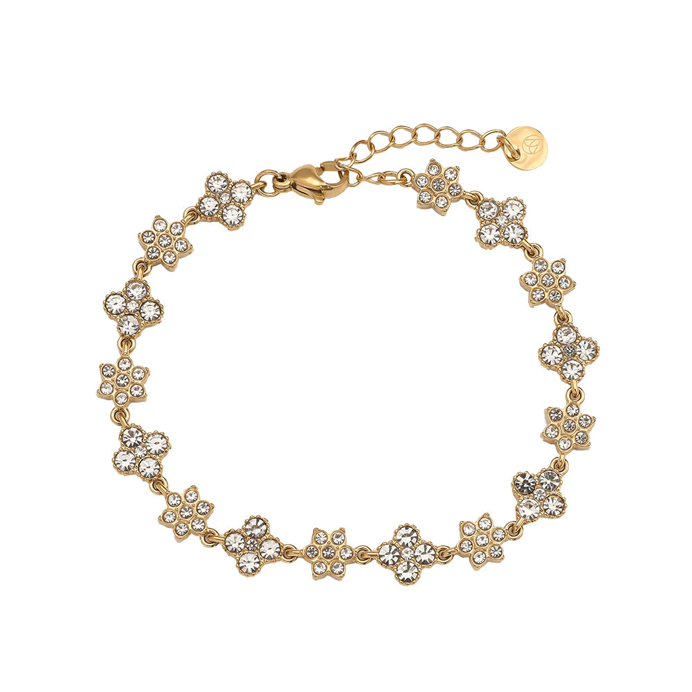 Flower Diamond Tennis Armband