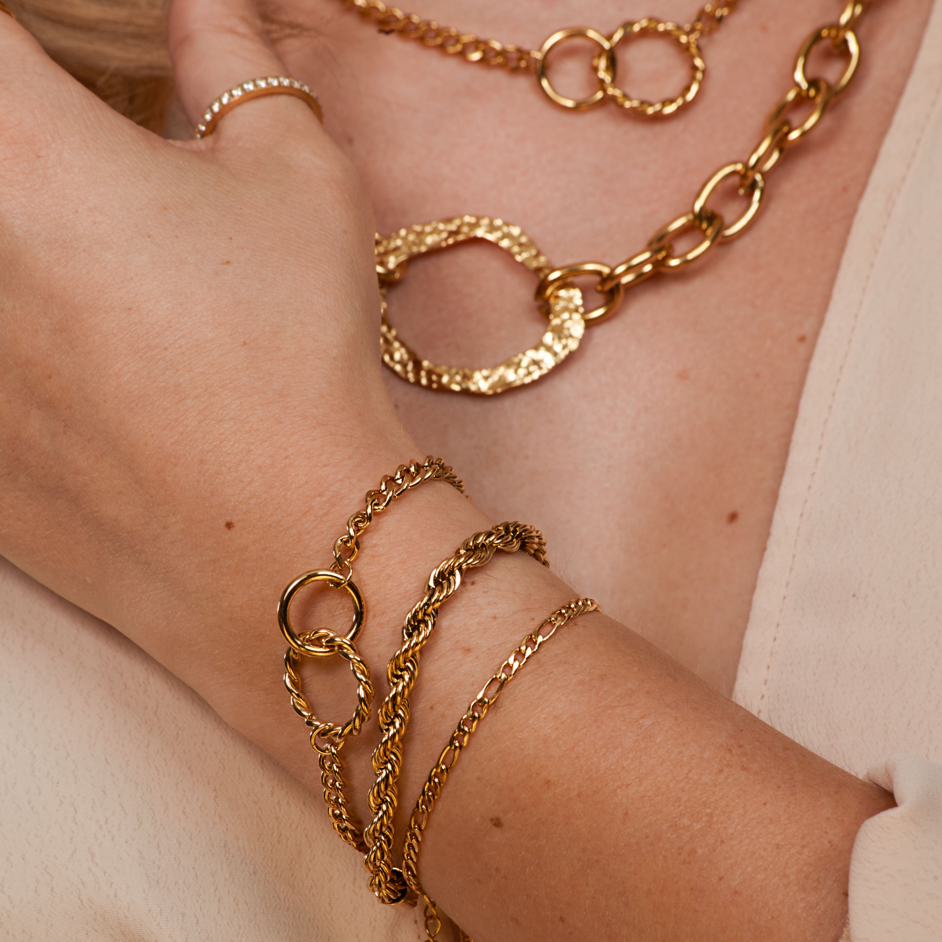 Golden Rope Twist Armband