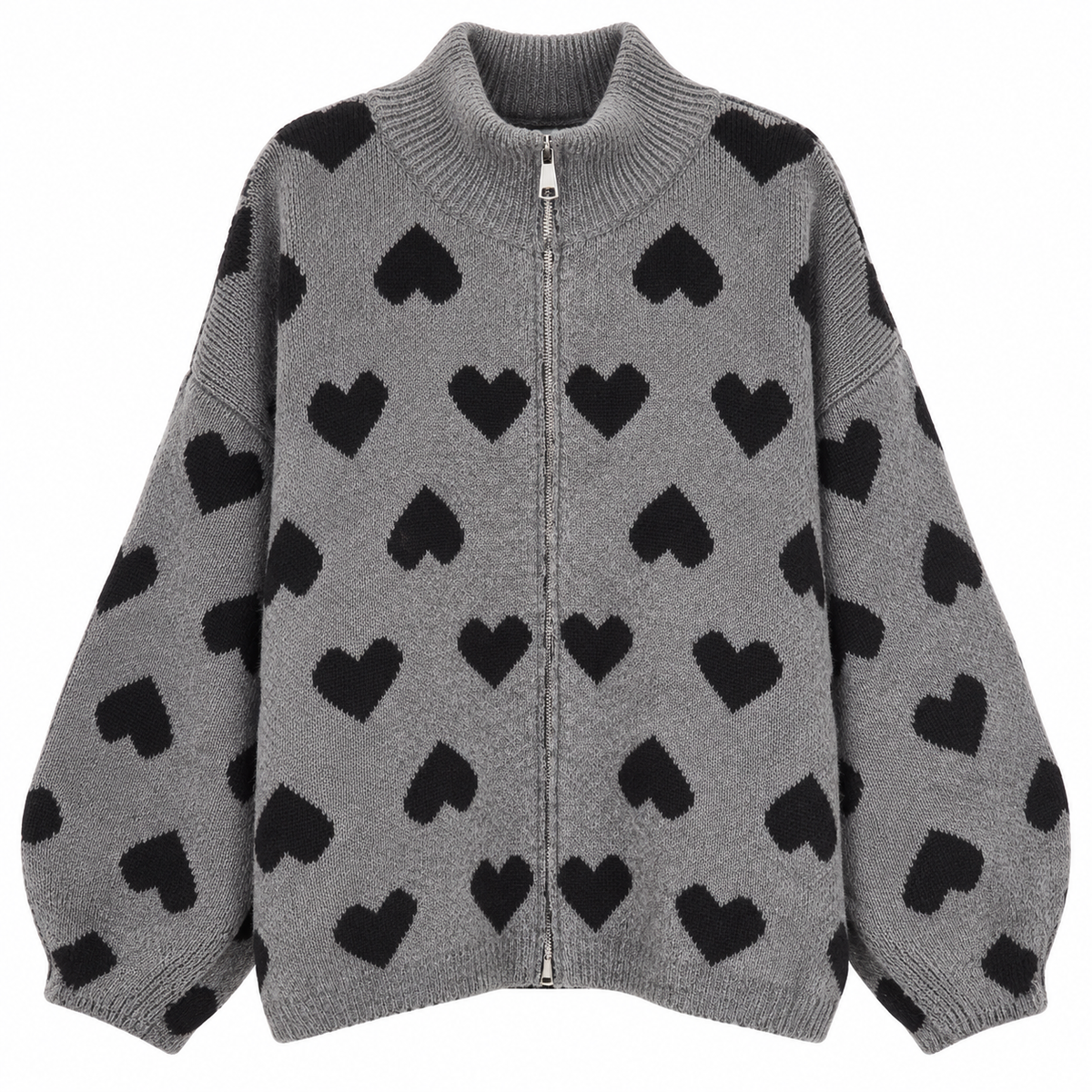 Heart Zip Cardigan - Soft & Cozy