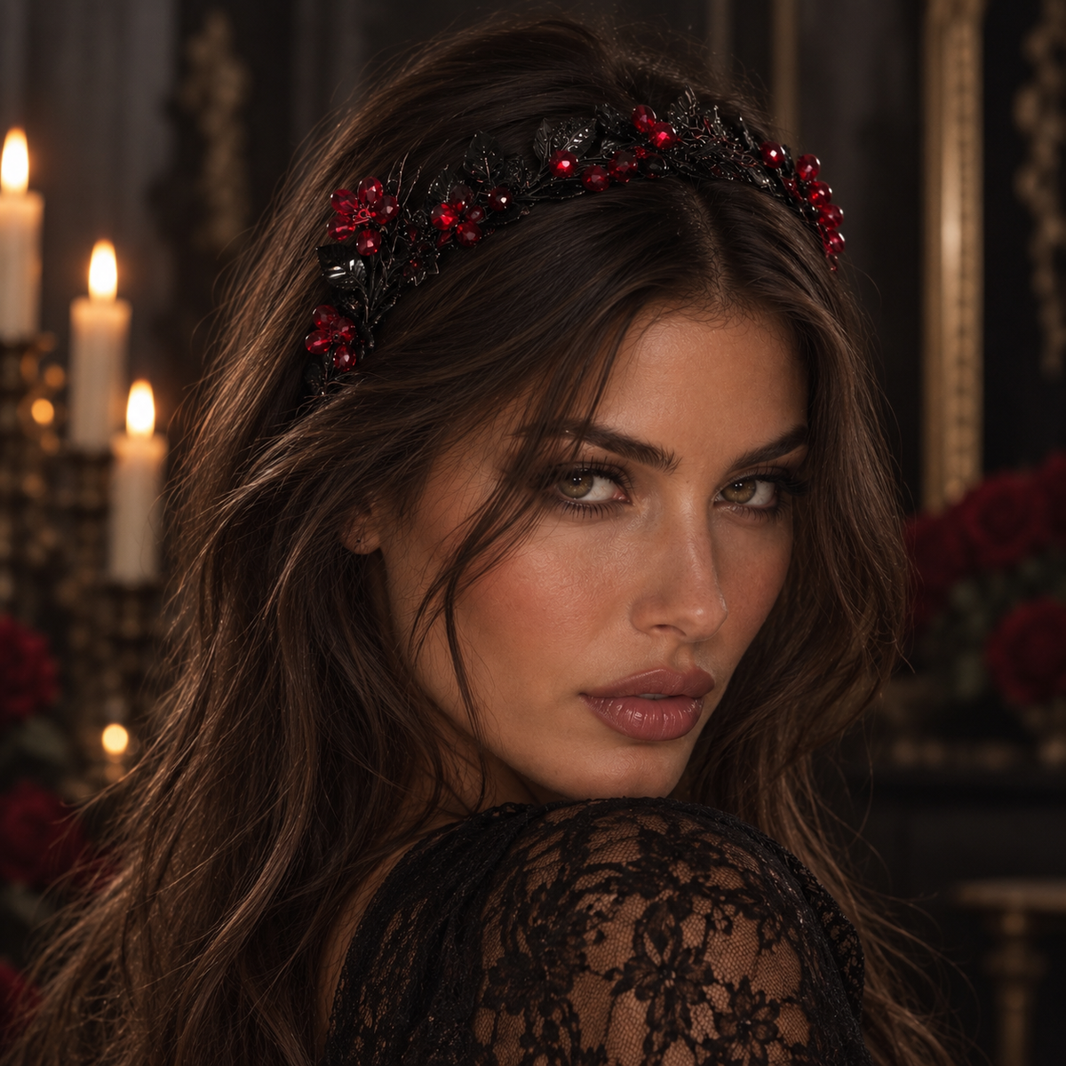 Haarreif - Crimson Rose