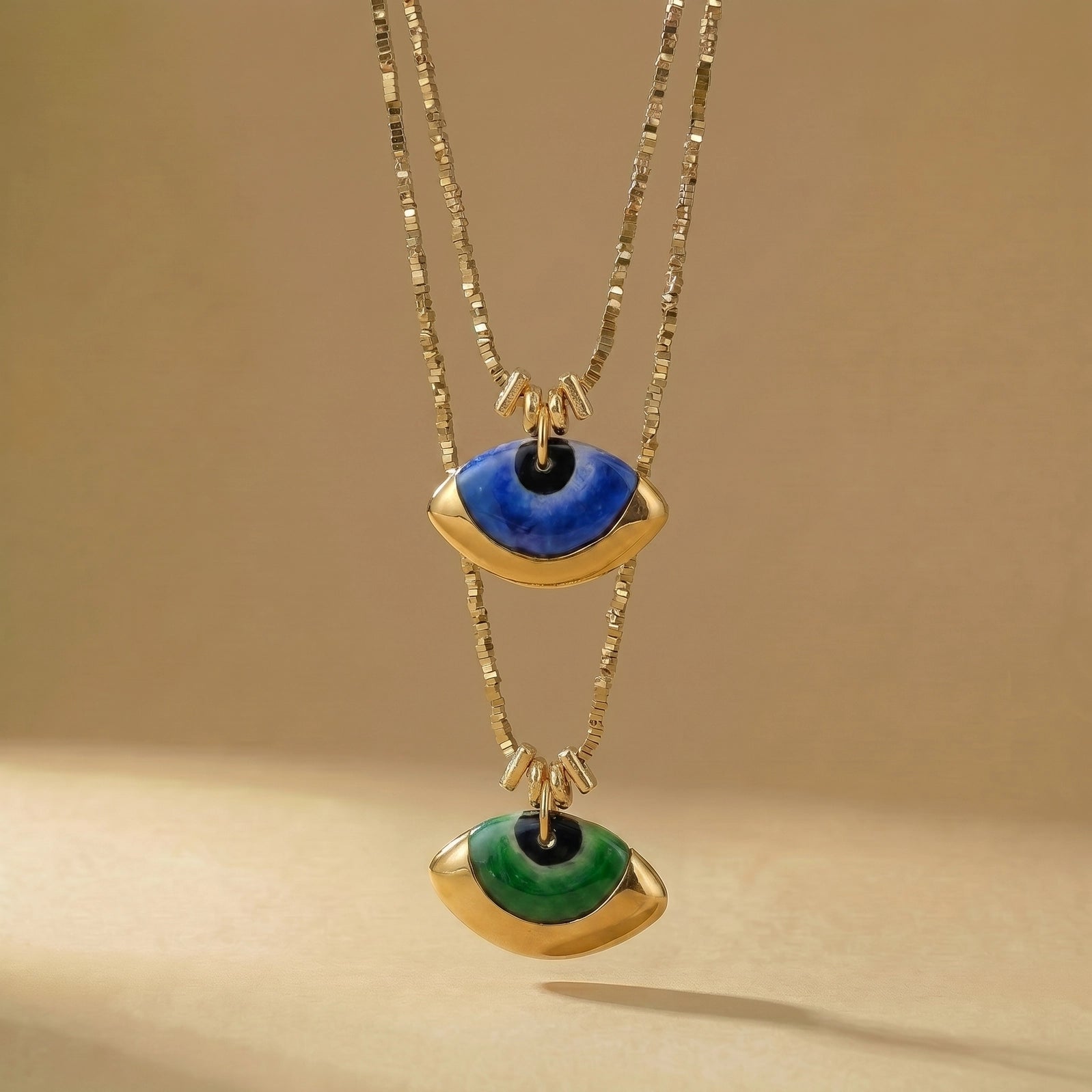 Keramik-Halskette „Calypso“ mit Nazar-Amulett