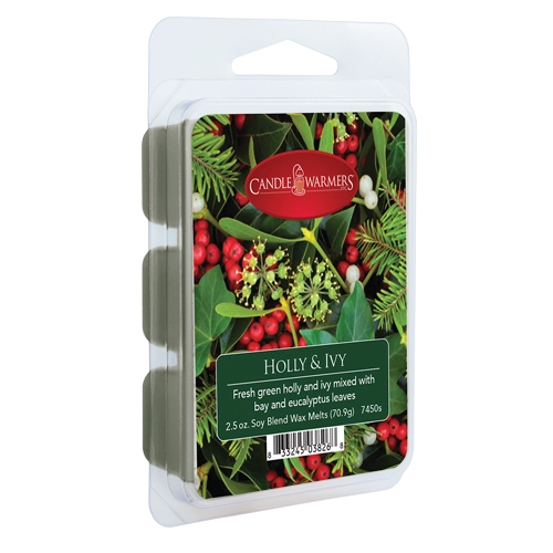 Wachsmelt – Holly & Ivy | Handgegossen aus 100% Sojawachs, Frischer Stechpalmen-Efeu-Duft