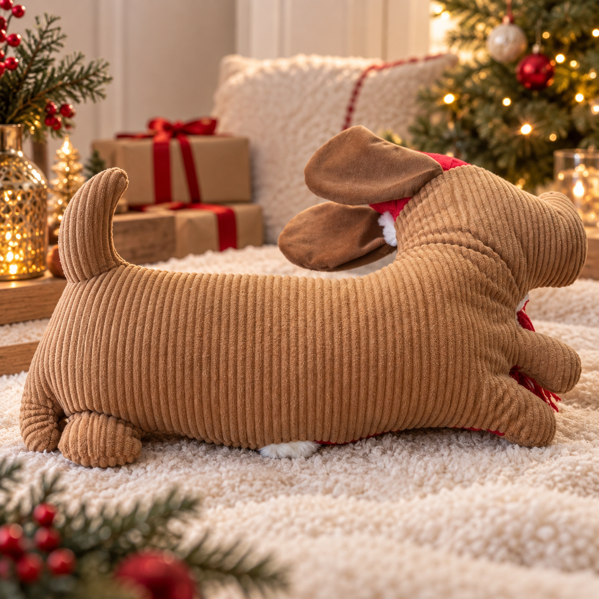 Stoffkissen „Christmas Dackel“