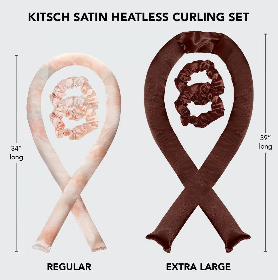 Kitsch Heatless Curling Set XL – Satin Lockenstab Schokolade