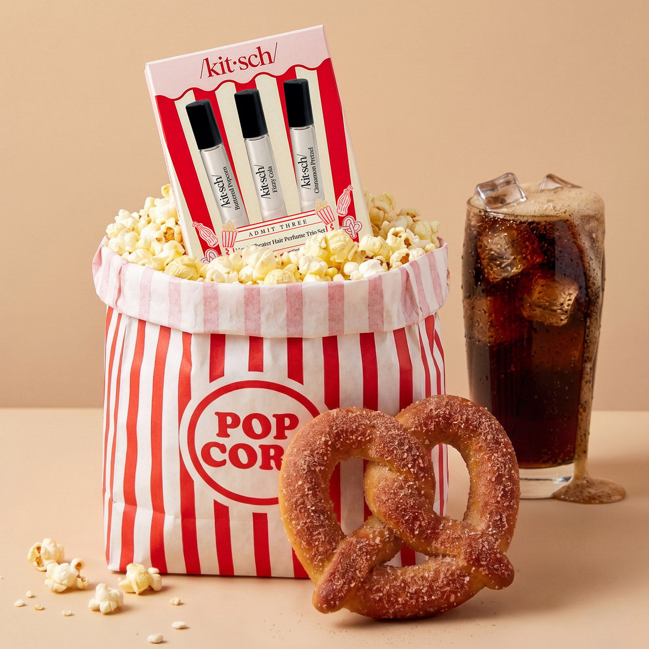 Kino-Haarparfüm Trio-Set – Popcorn, Cola & Zimtbrezel für echte Filmfans