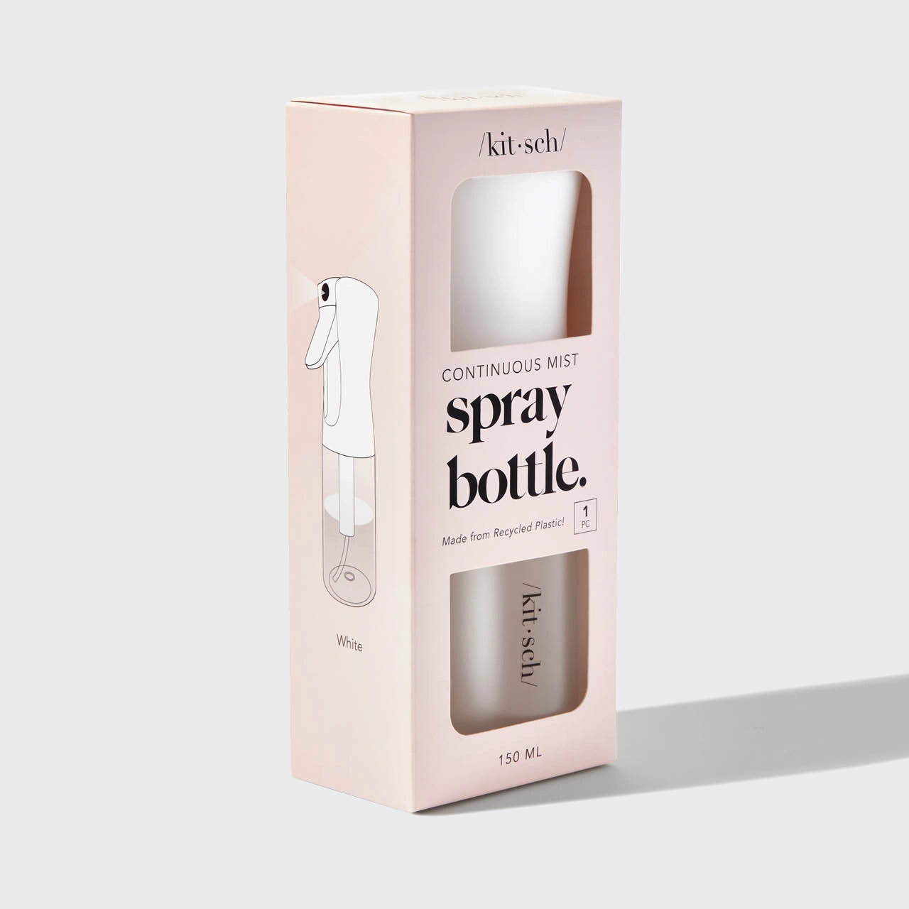 Kitsch Sprühflasche mit kontinuierlichem Sprühnebel – Weiß