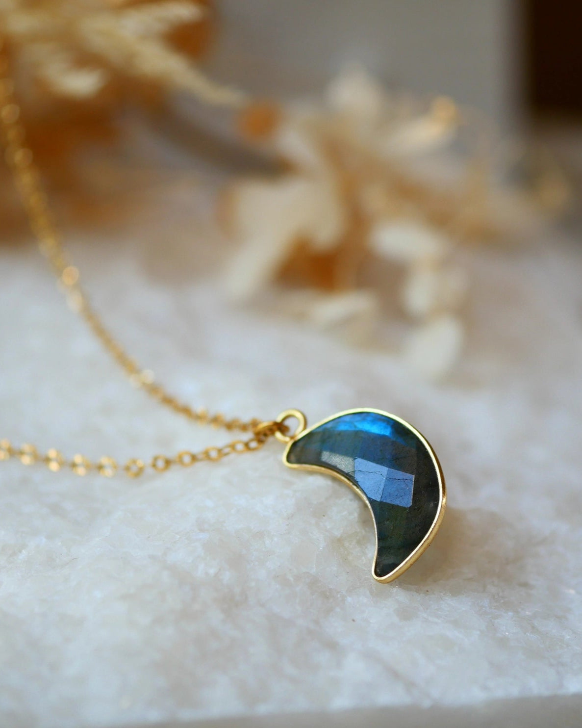 Fengari Kette – Labradorit Mond