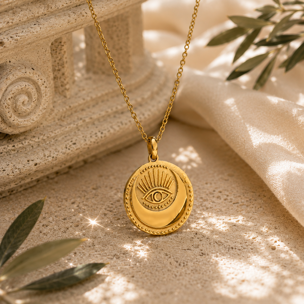 Mandala Kette „Licht. Liebe. Magie.“ | Edelstahl Halskette Gold & Silber | Mein Mantra
