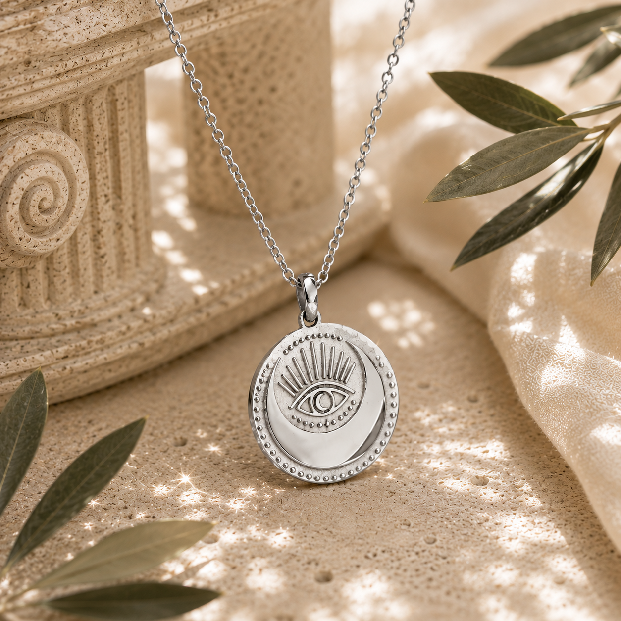 Mandala Kette „Licht. Liebe. Magie.“ | Edelstahl Halskette Gold & Silber | Mein Mantra