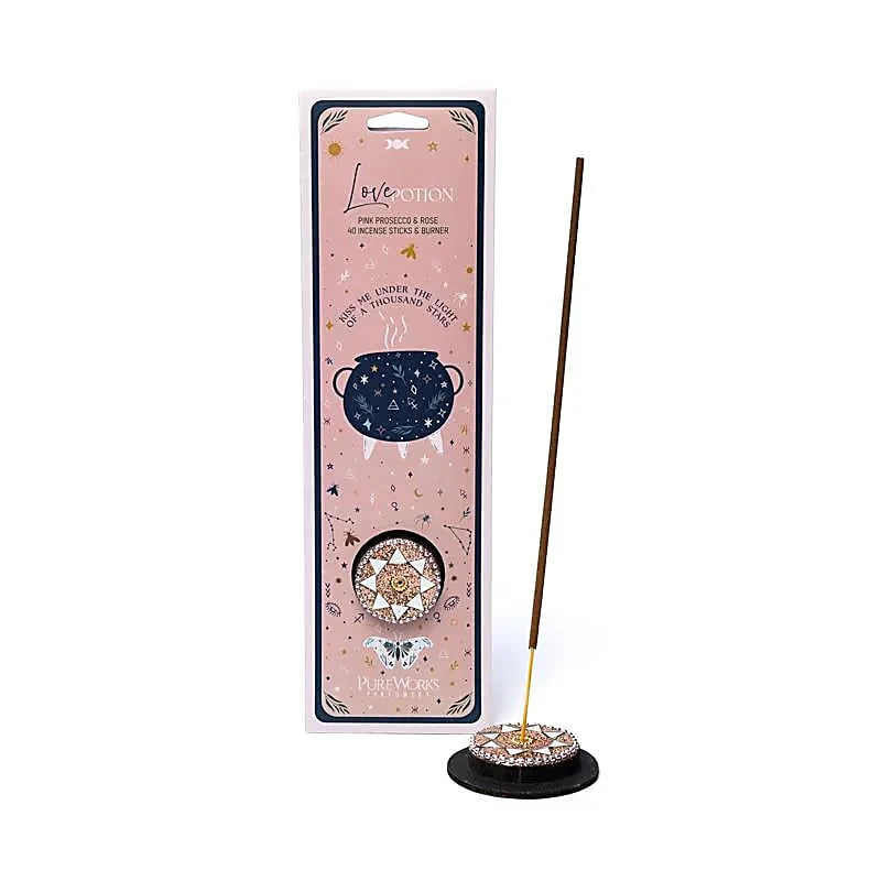 Pure Works Räucherstäbchen „Celestial Magic – Love Potion“ mit Räucherstäbchenhalter