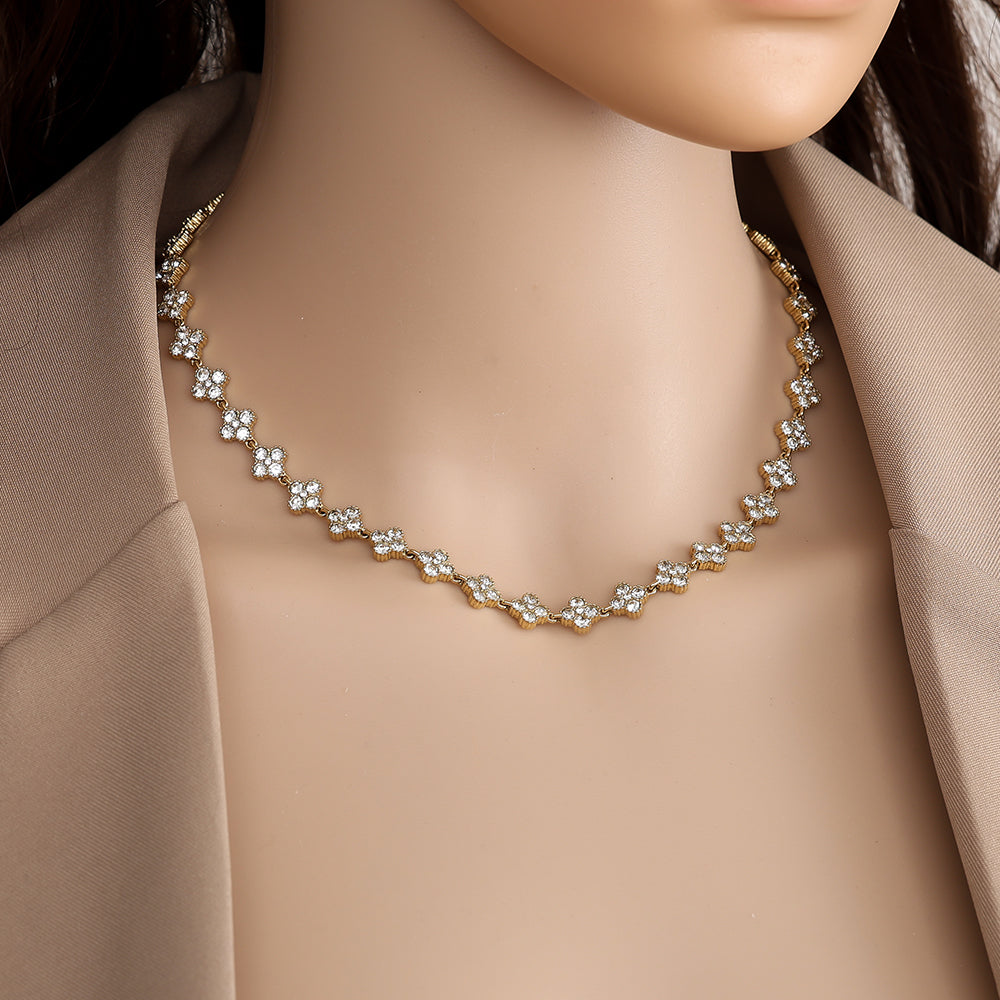 Lucky Flower Diamond Tennis Kette