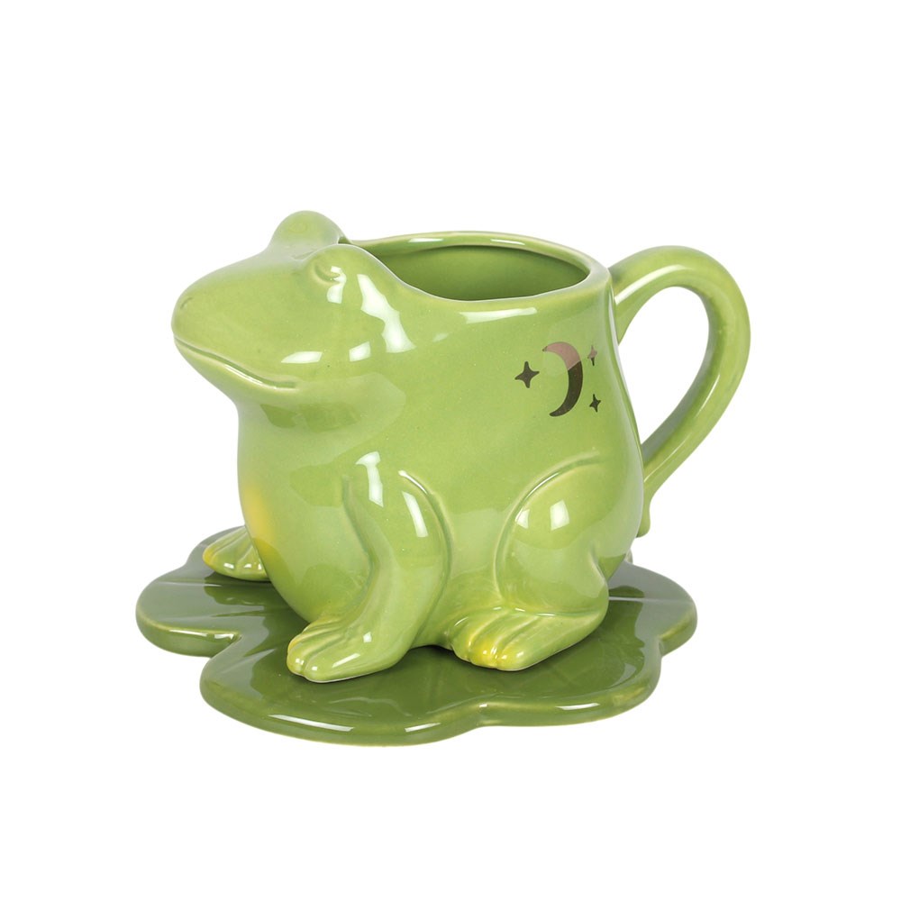 Luna Frosch Tasse mit Seerosenblatt Untersetzer