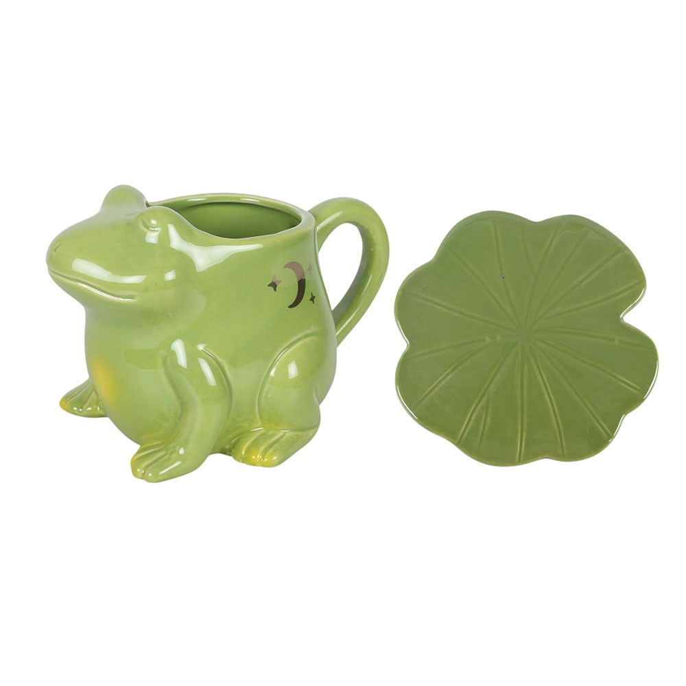 Luna Frosch Tasse mit Seerosenblatt Untersetzer