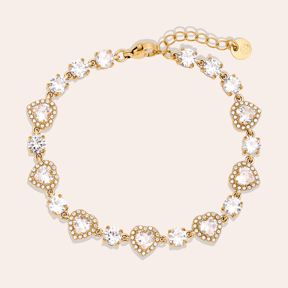 Luxury Diamond Heart Armband