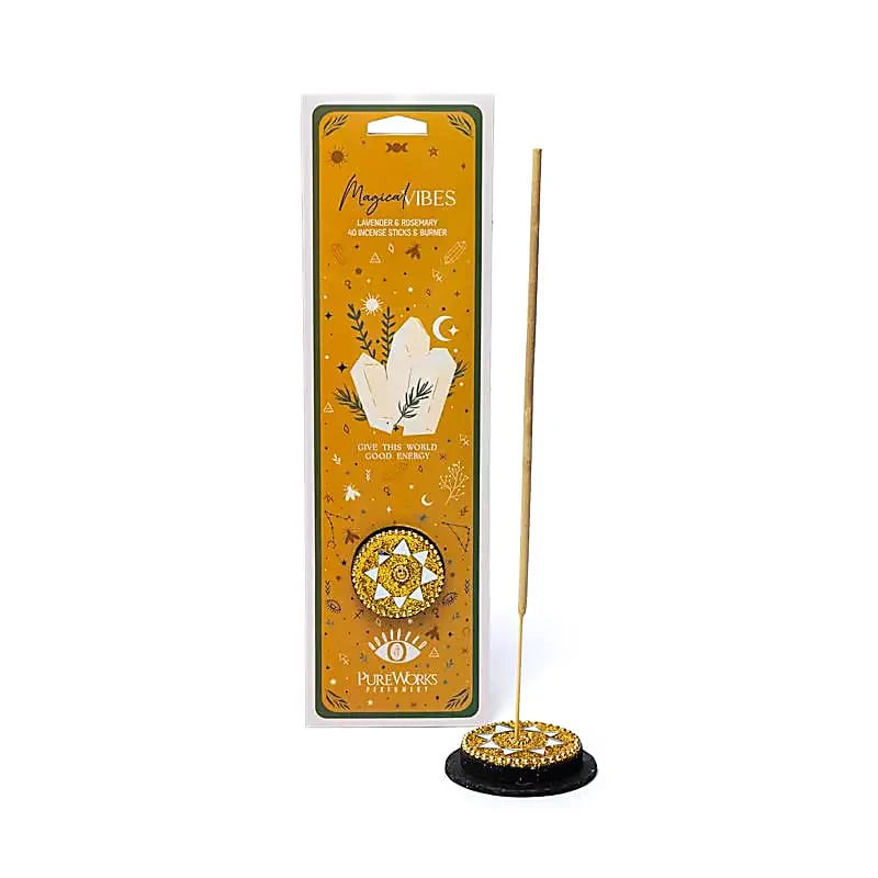 Pure Works Räucherstäbchen „Celestial Magic – Magical Vibes“ mit Räucherstäbchenhalter