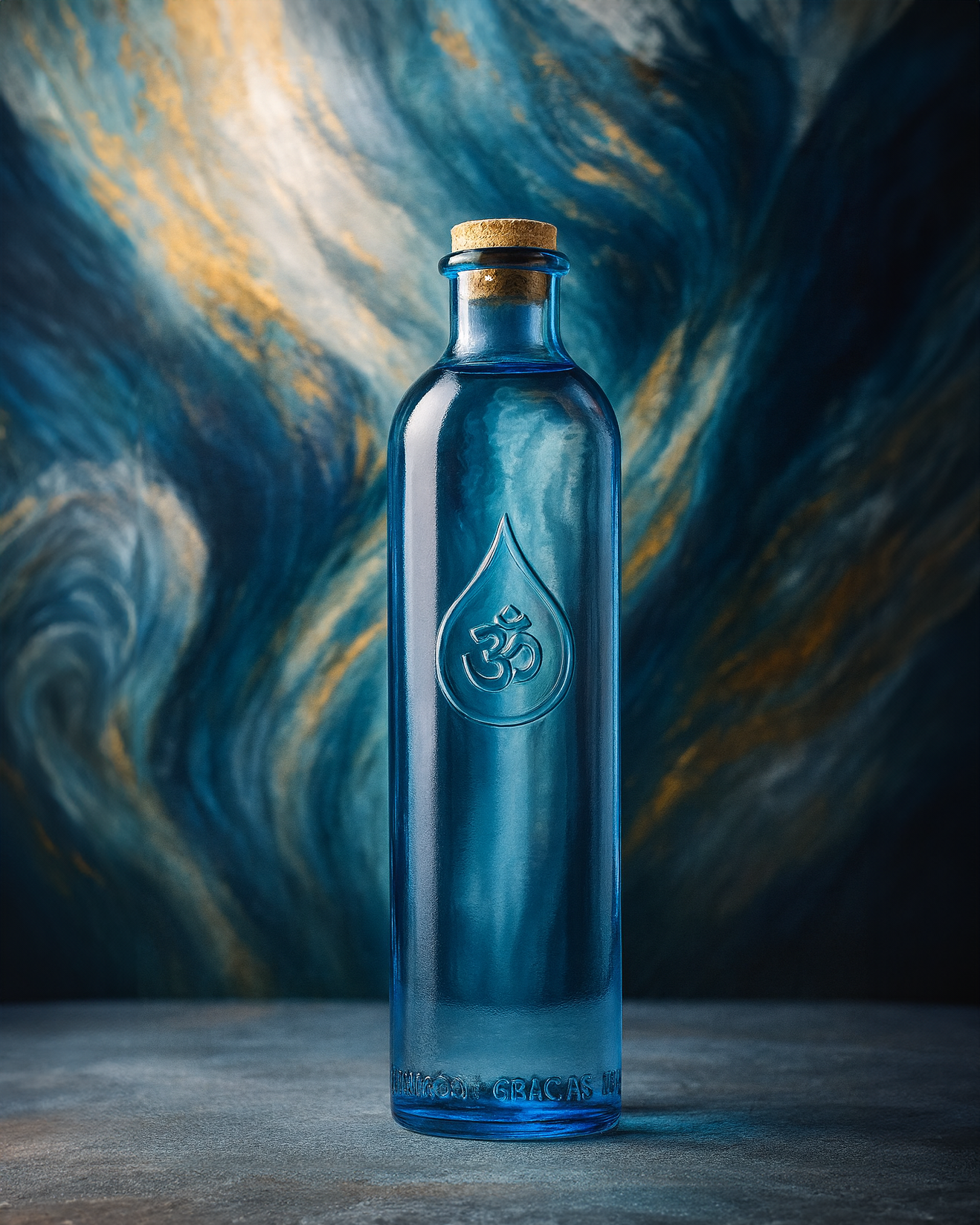 Manifestation Glasflasche – OmWater Gratitude