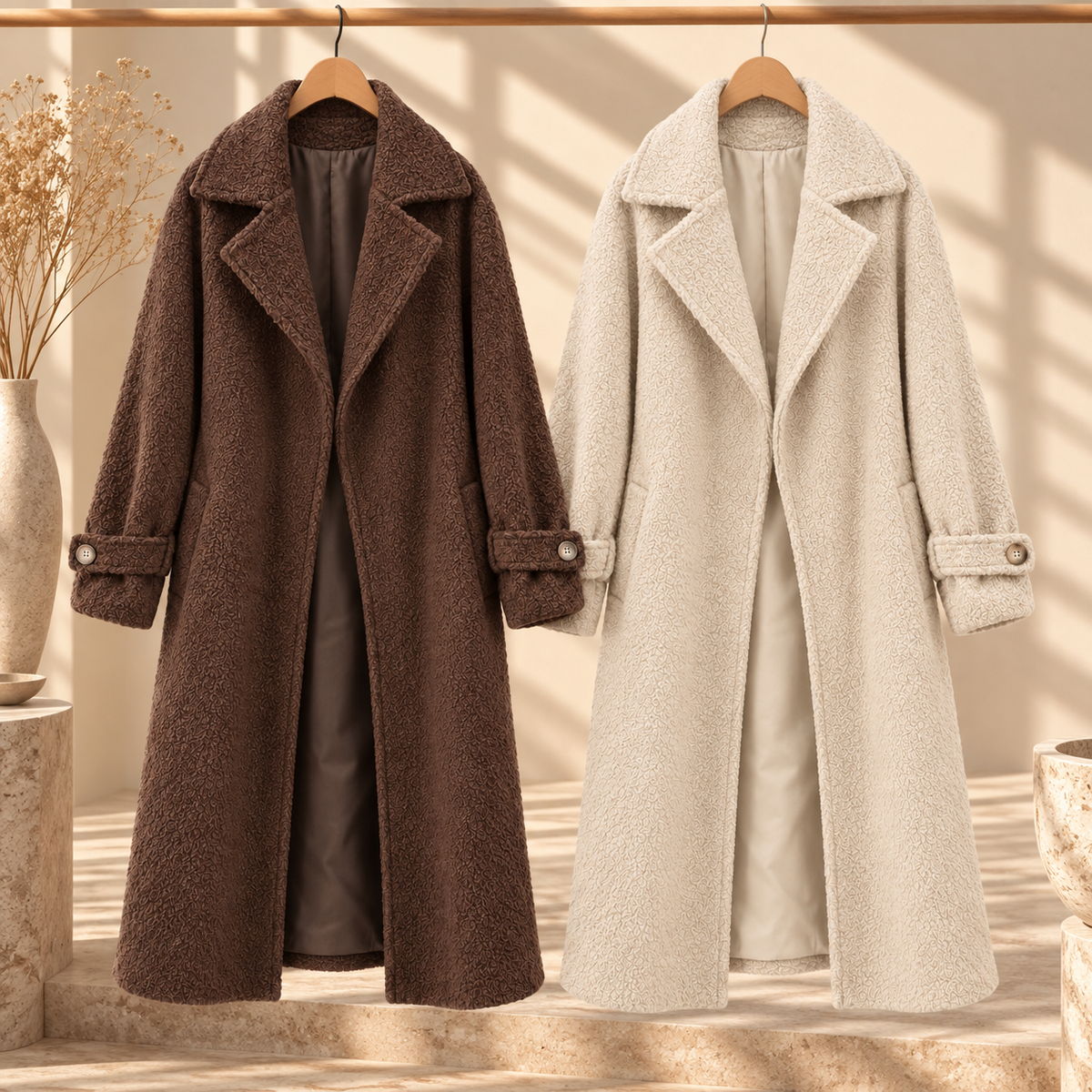 Mantel Teddy – Schoko & Creme