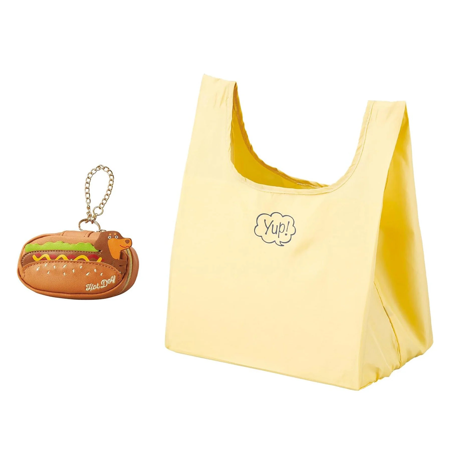 Marushin Yup! Eco Bag Hot Dog – Wiederverwendbare Einkaufstasche mit Hotdog-Design