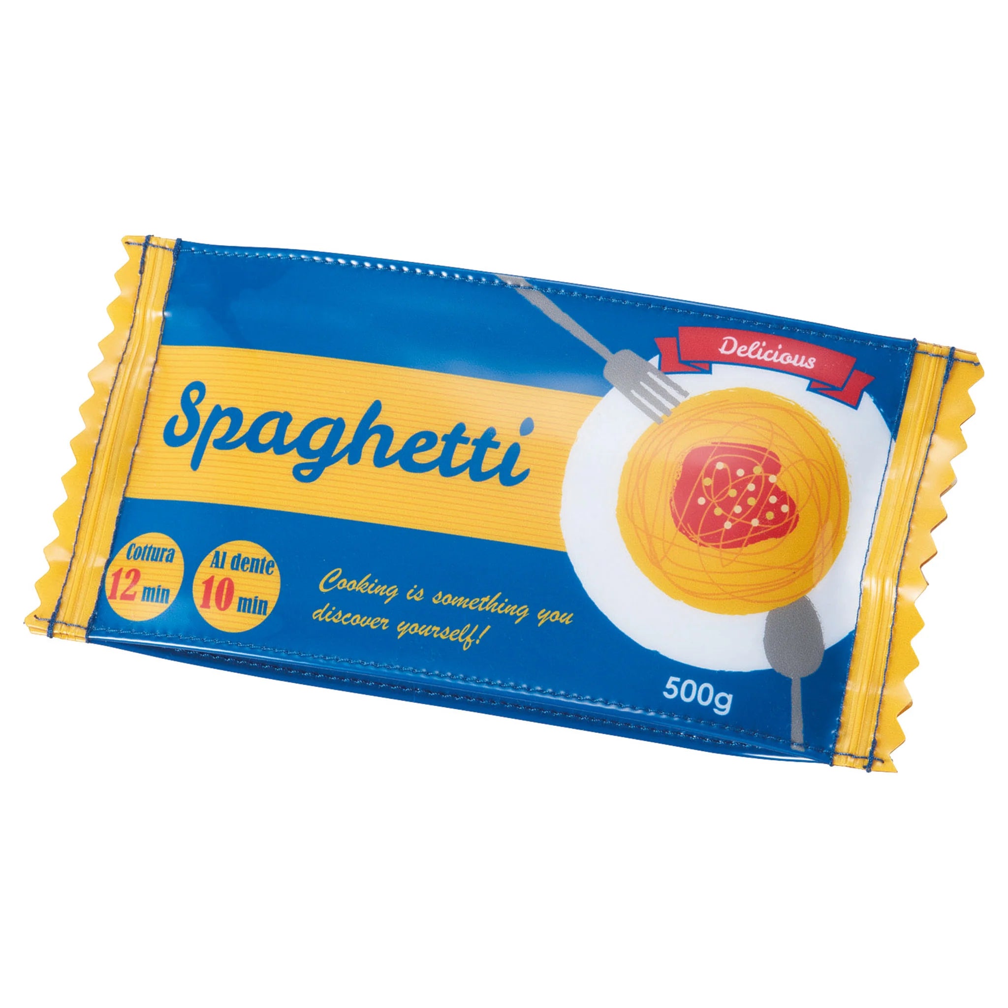 Yup! Spaghetti Pouch – Tasche im Spaghetti-Verpackungsdesign
