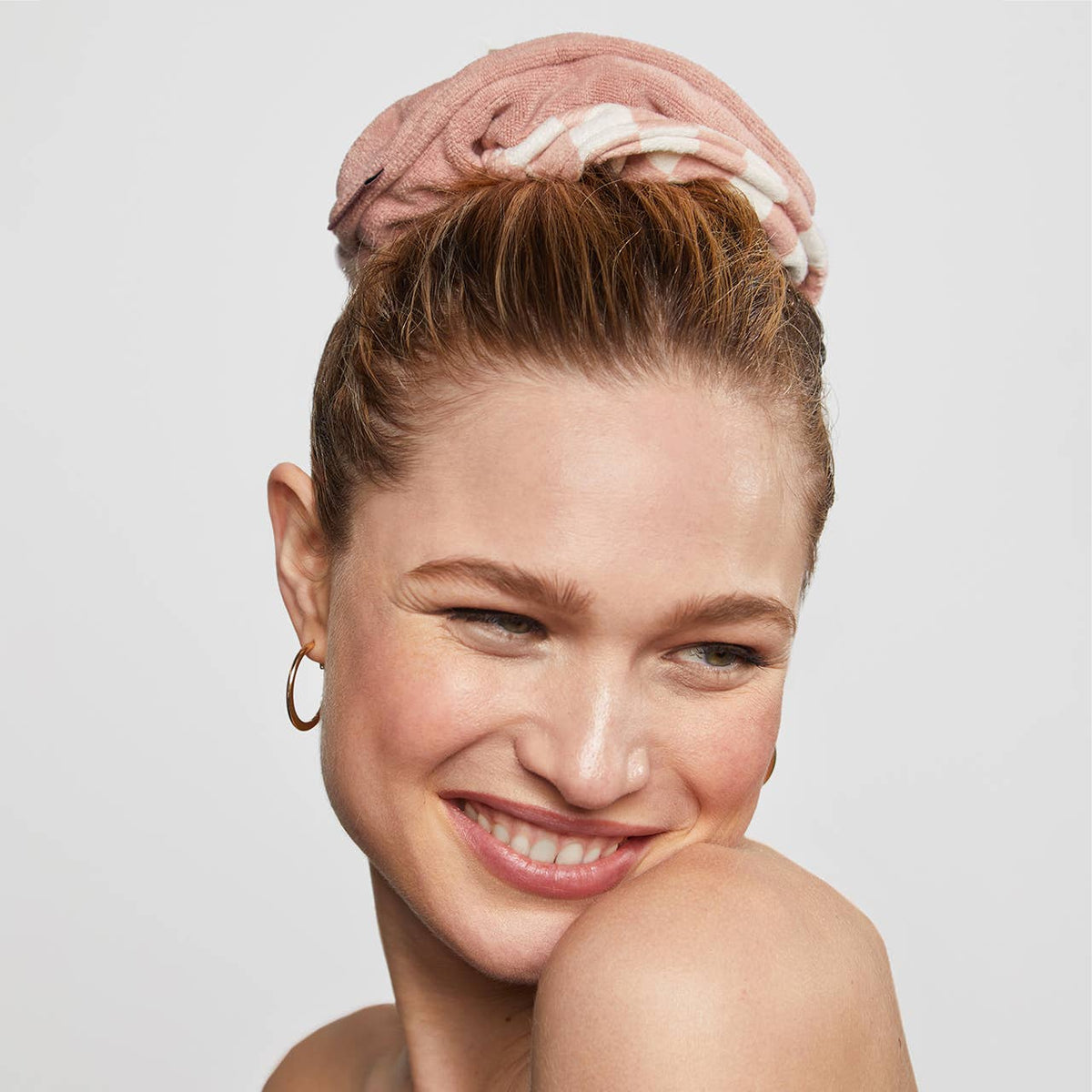 Kitsch Quick Dry – Mikrofaser Towel Scrunchies Terracotta Check | 2er Set
