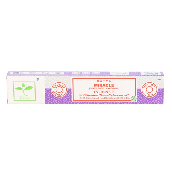 Satya - Miracle Earth Weißer Salbei und Lavendel Räucherstäbchen