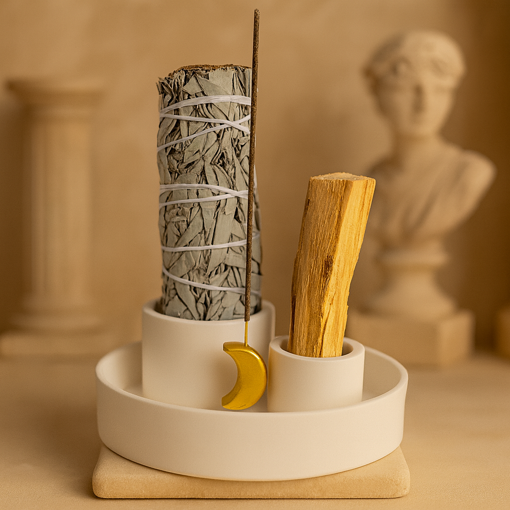 Mond Palo Santo & Räucherstäbchenhalter