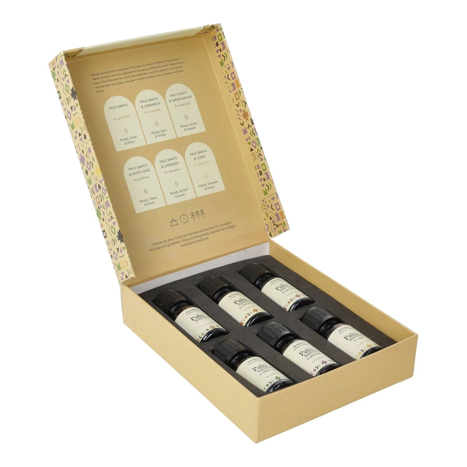 Palo Santo Duftkollektion – Set mit 6 ätherischen Ölmischungen