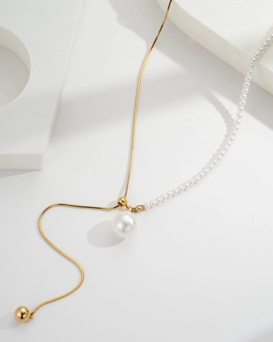 Asymmetrische & verstellbare Perlenkette