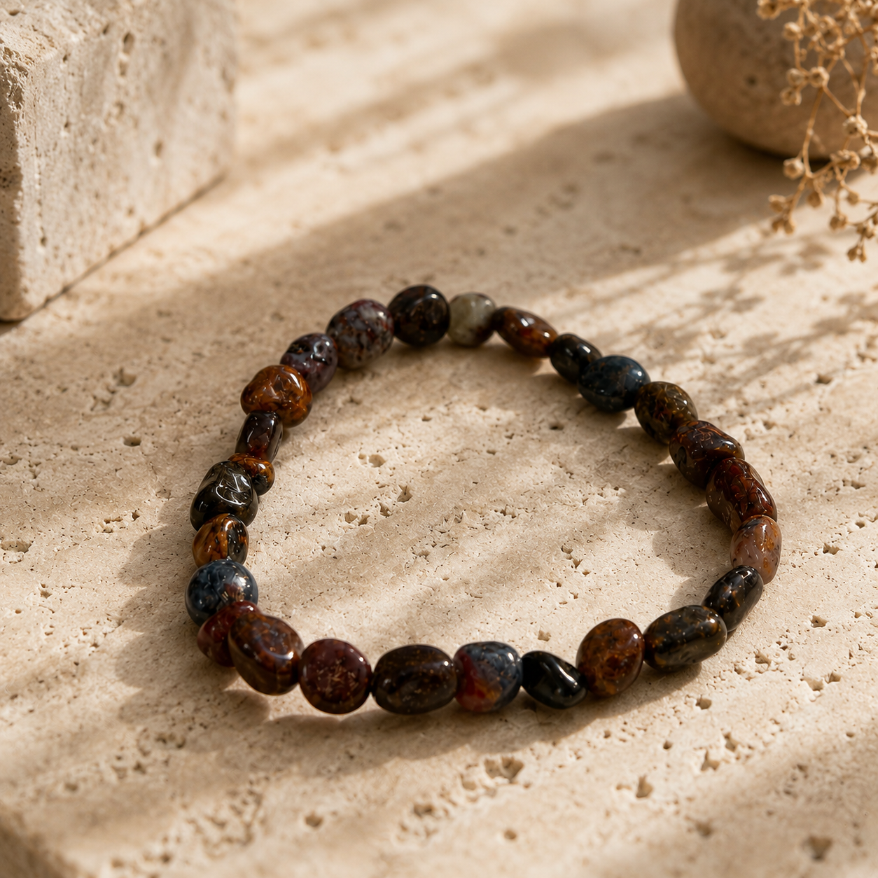 Pietersit Nugget Armband – Edelsteinarmband für Stärke & Wandel