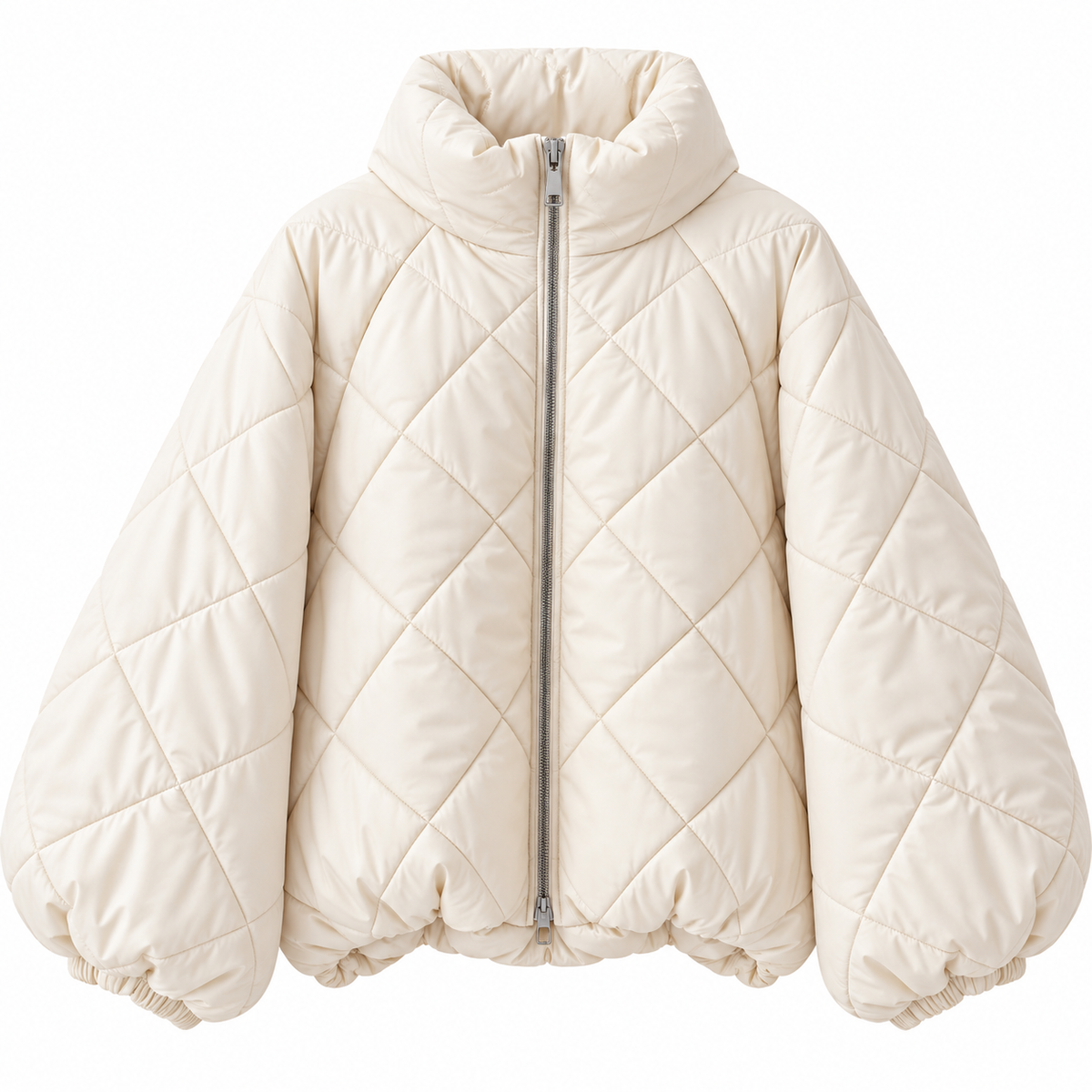 PUFFER JACKET – PINK & CREME