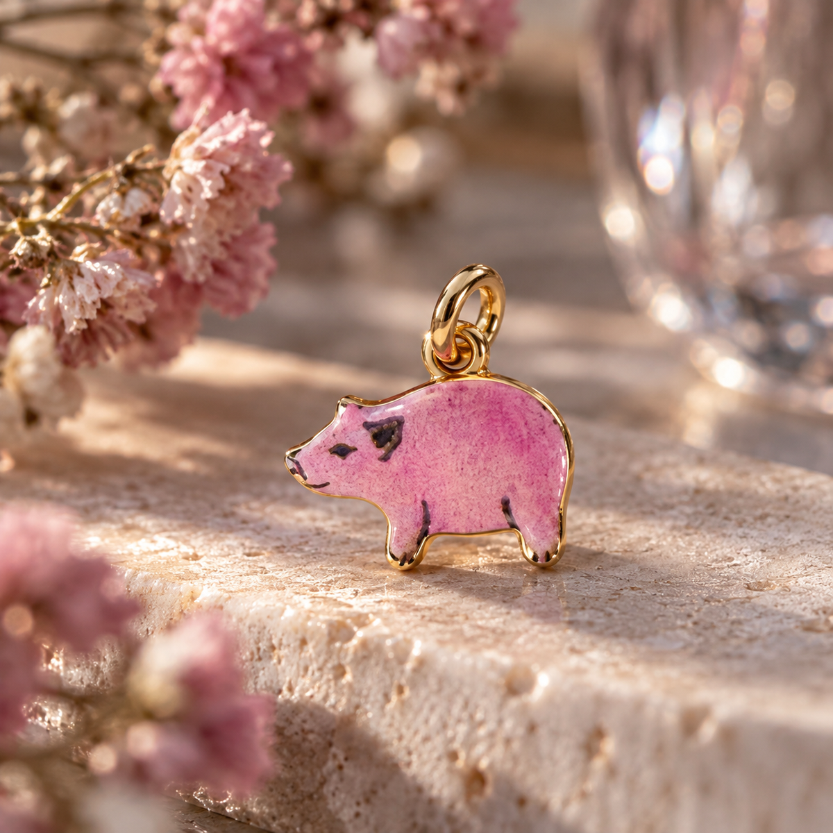 Pink Piggy Charm – Kleiner Glücksbringer