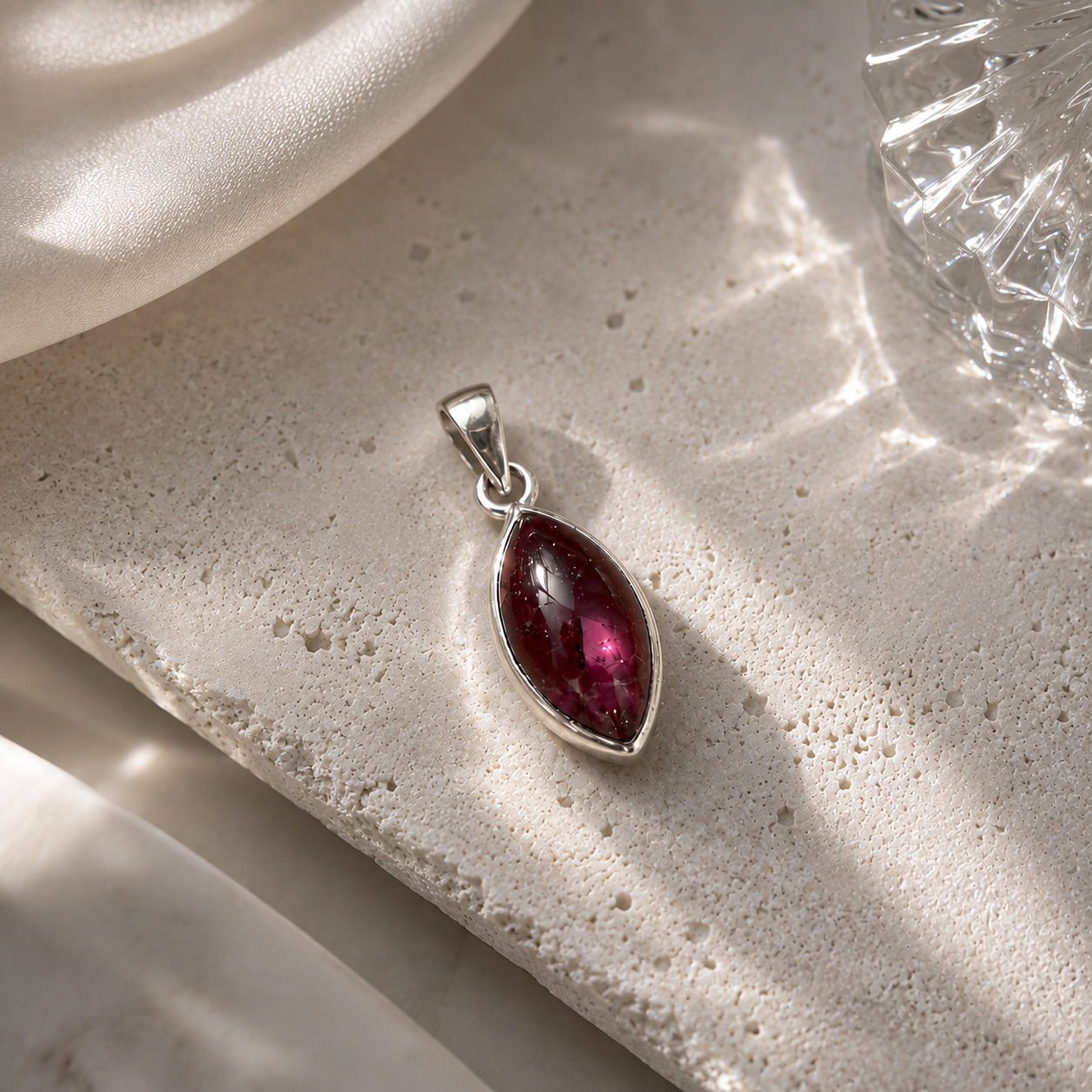 Pinker Turmalin Anhänger – 925 Sterling Silber