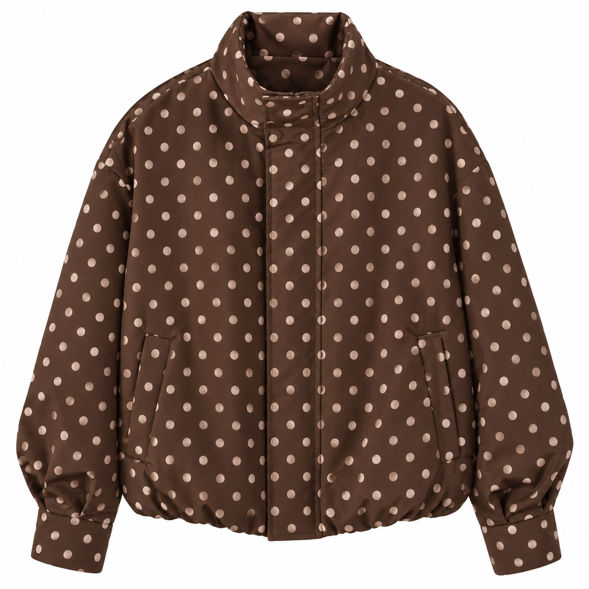 Polka Dot Puffer Jacke