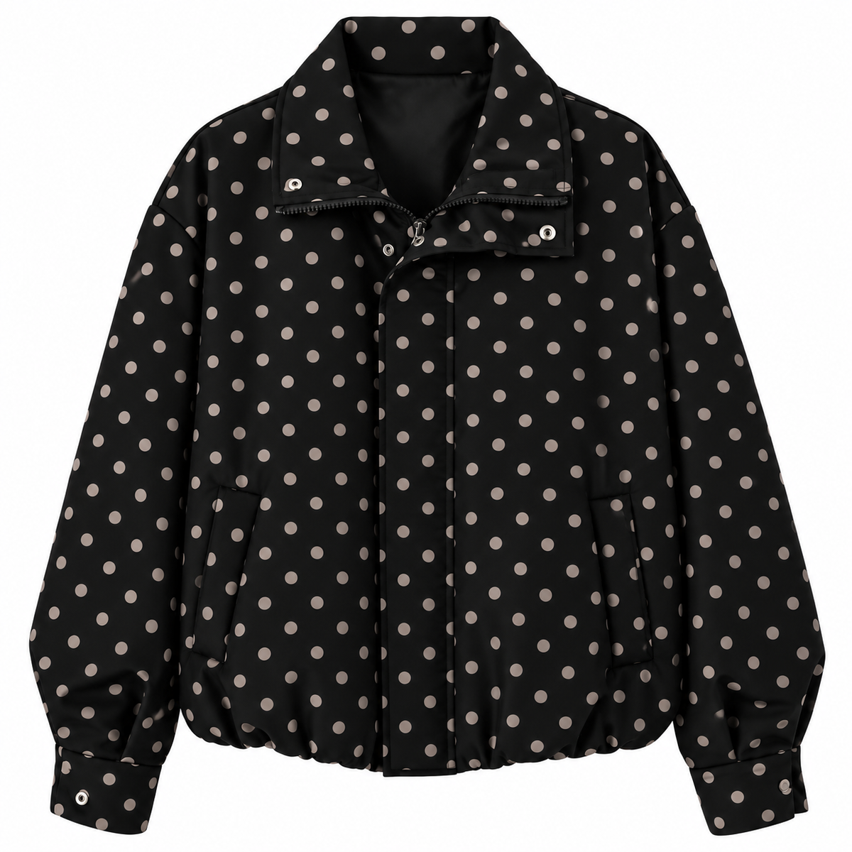 Polka Dot Puffer Jacke