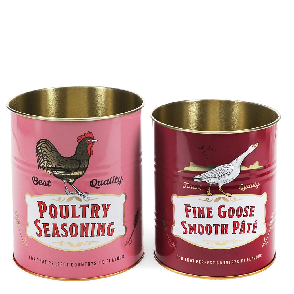 Retro Aufbewahrungsdosen - Poultry & Goose 2er Set