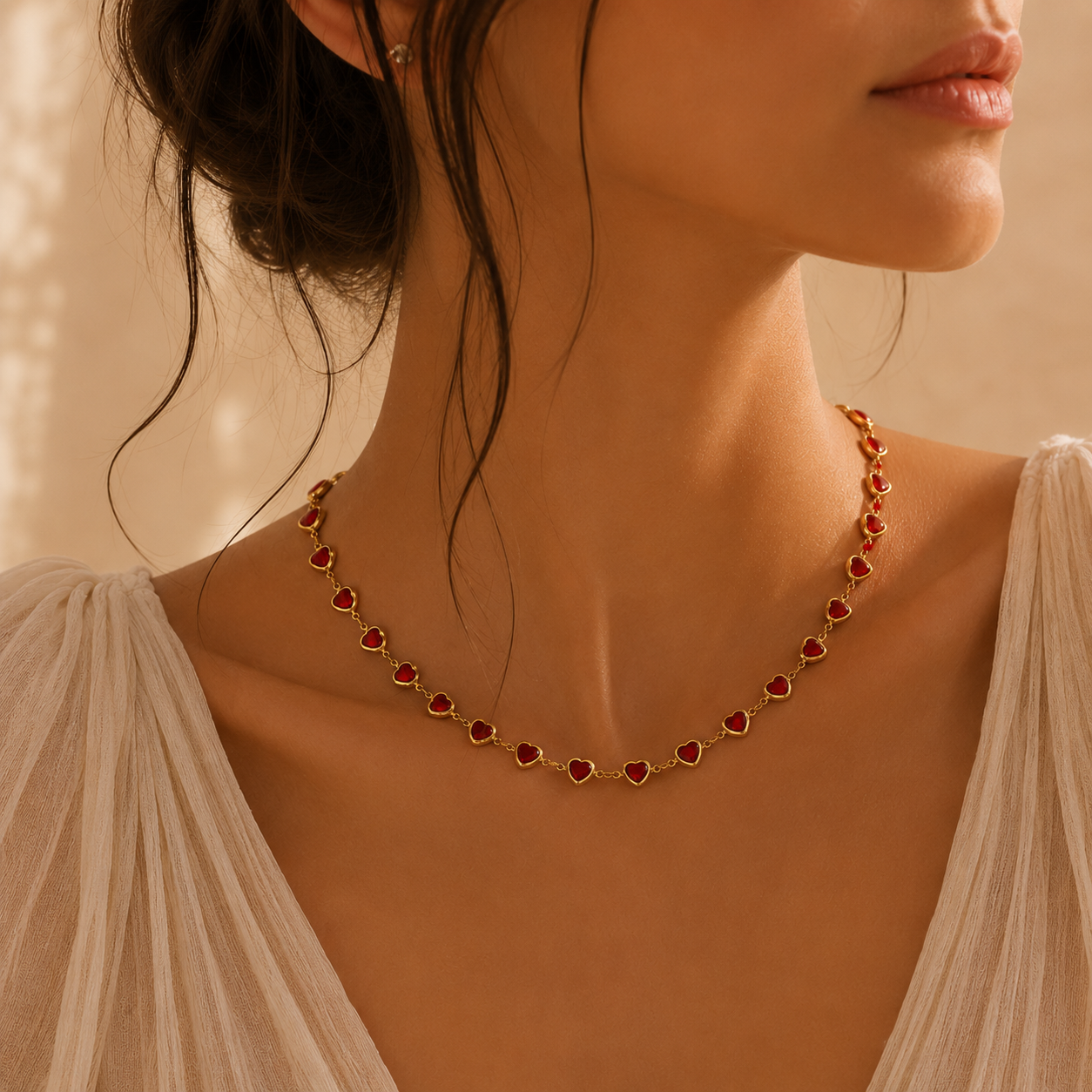 Prismatic Love Choker – Bunte Herz Kette