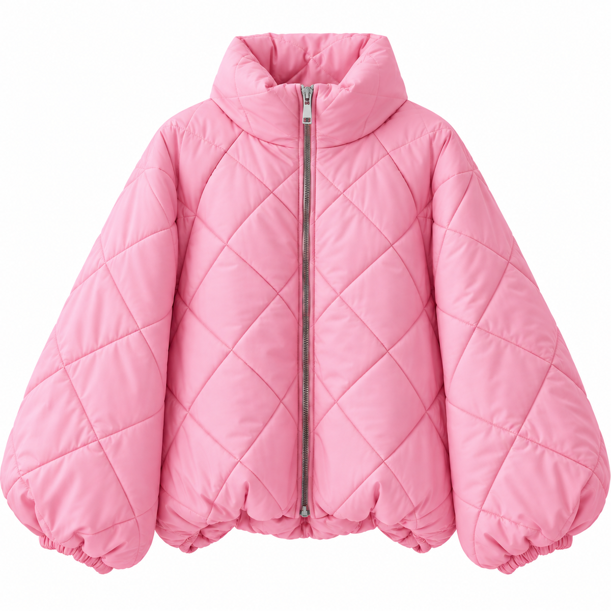 PUFFER JACKET – PINK & CREME