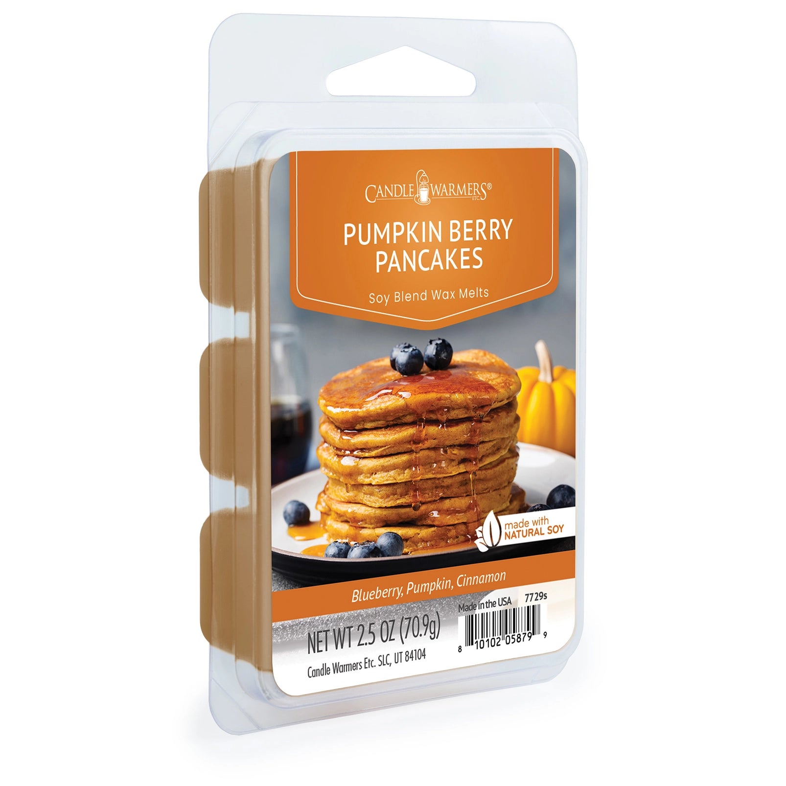 Wachsmelt – Pumpkin Berry Pancakes | Handgegossen aus 100% Sojawachs, Süßer Kürbis-Beeren-Duft