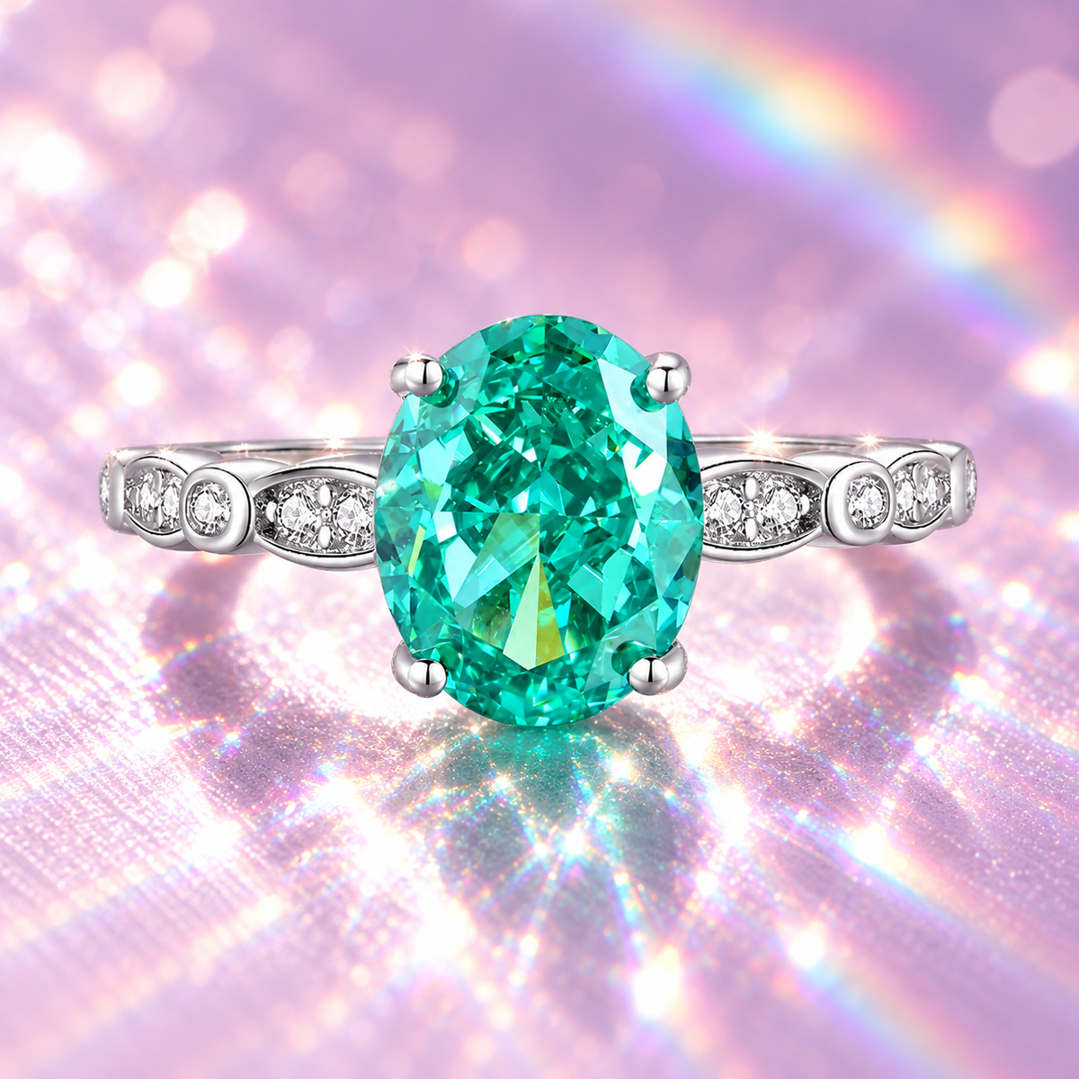 Radiant Diamond – Paraiba Dream Ring