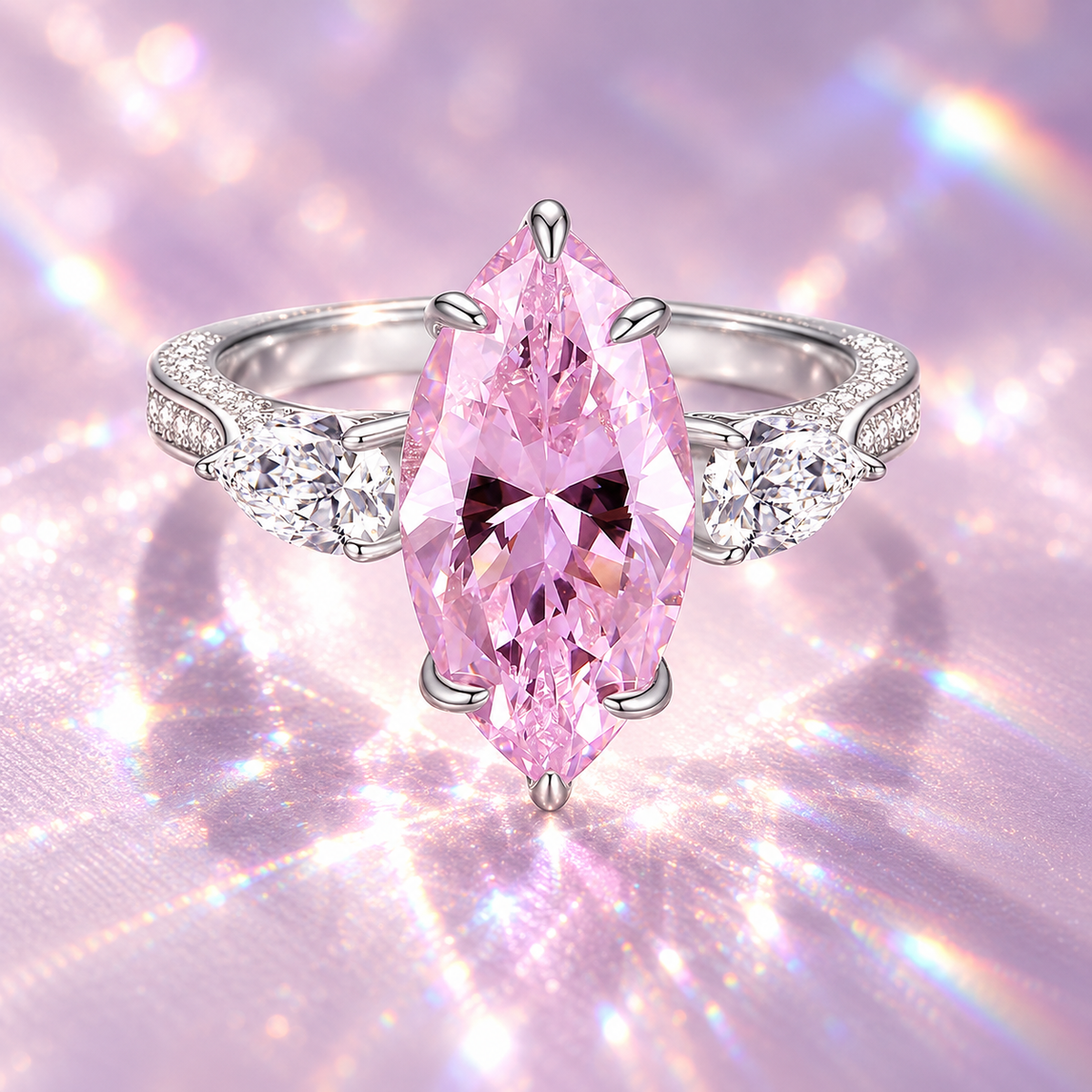 Radiant Diamond – Pink Marquise Ring