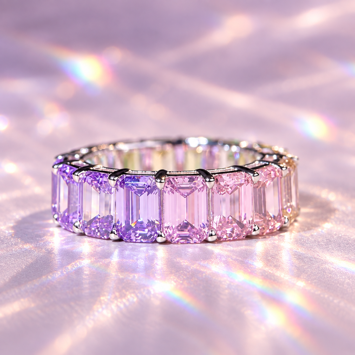 Radiant Diamond – Rainbow Infinity Ring