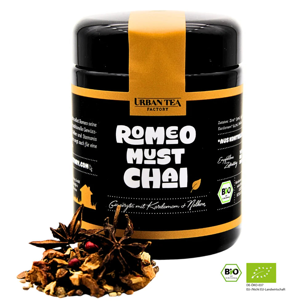 Romeo Must Chai – Bio-Gewürztee mit Kardamom & Nelken (65g)