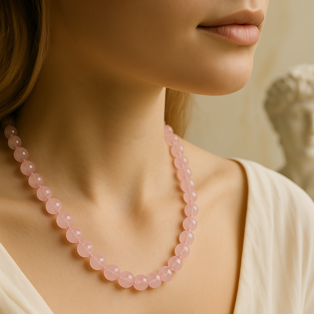 Rosenquarz Kette