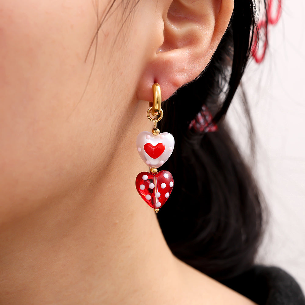 Red Hearts Hoops ❤️