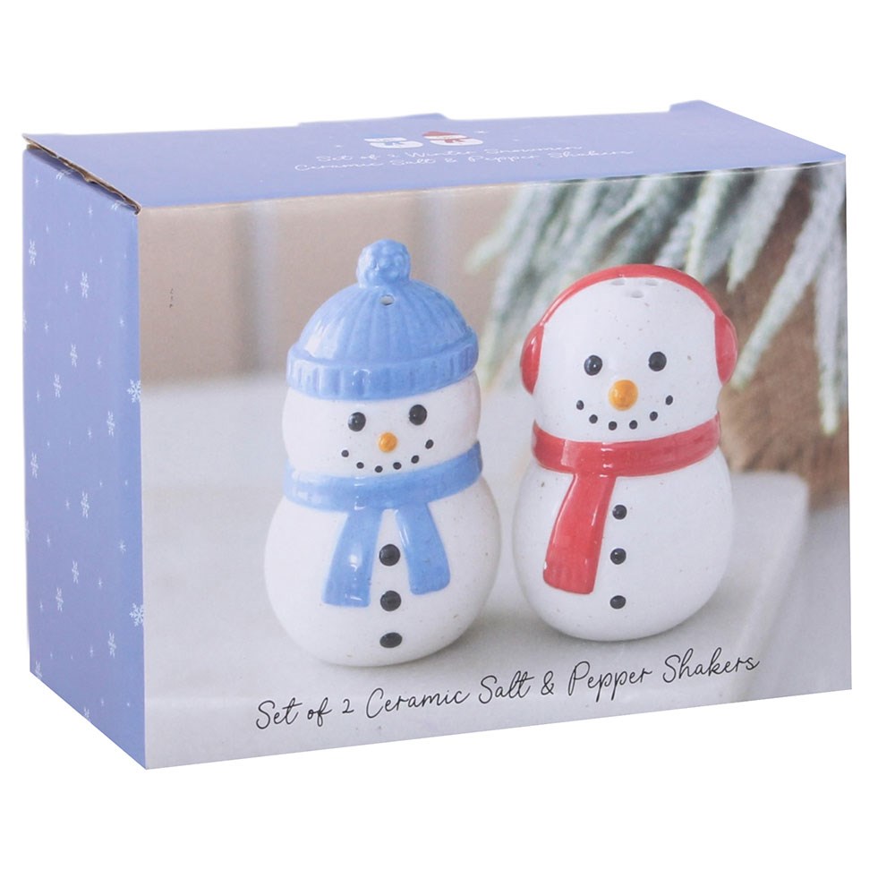 Winter-Schneemann Salz- & Pfefferstreuer