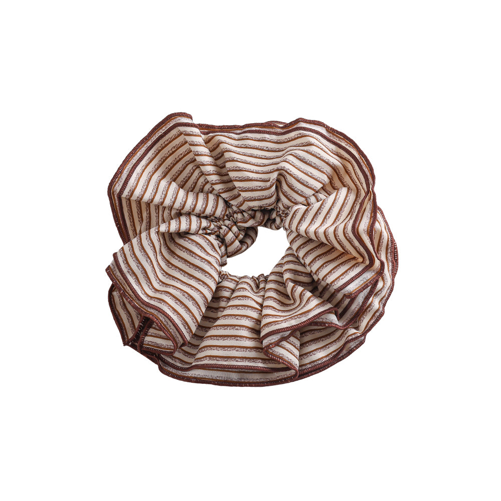 Gestreifter Schoko Scrunchie